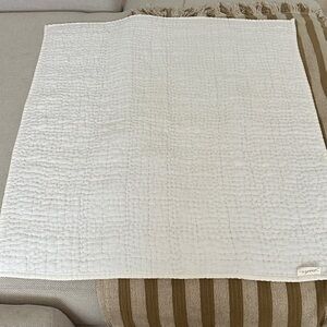 Pehr Baby White Quilted Blanket